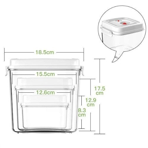 Contenitore per alimenti sottovuoto - (PACK DA 3)