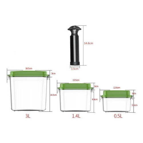 Contenitore per sottovuoto con pompa - (PACK DA 3)