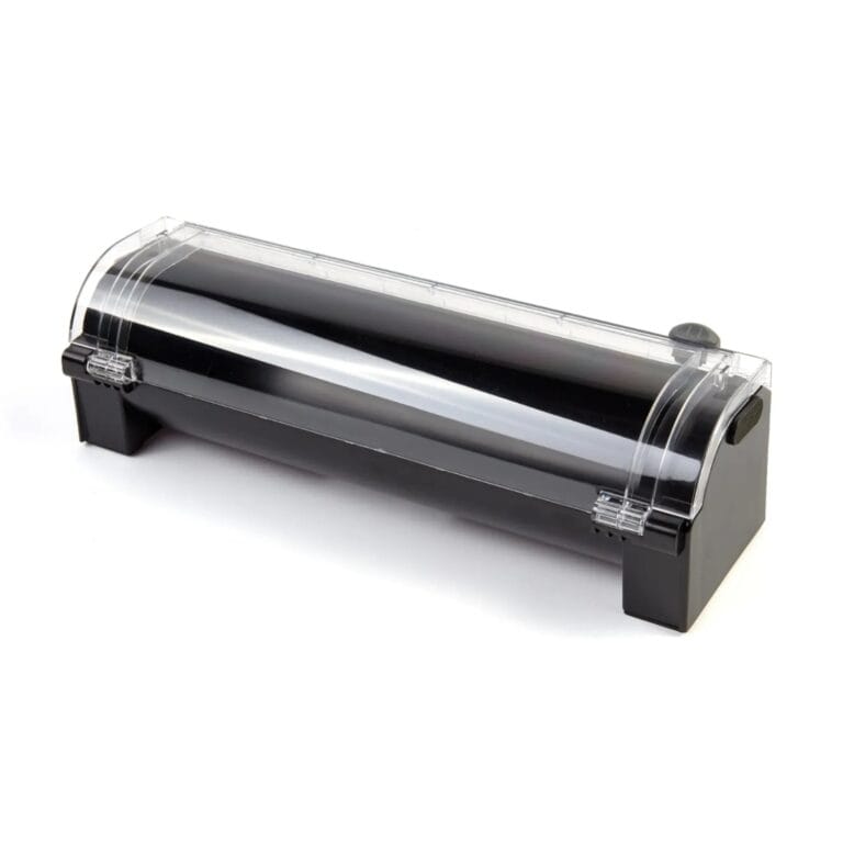 Dispenser per rotoli sottovuoto con taglierina