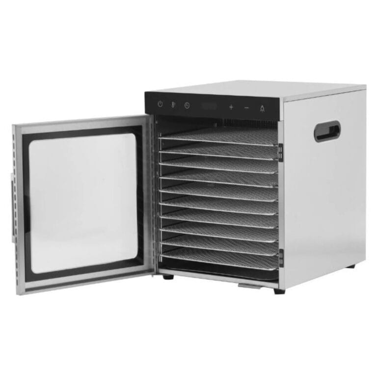 Essiccatore alimentare in acciaio inox - 10 vassoi (800W / 30 a 90°C)