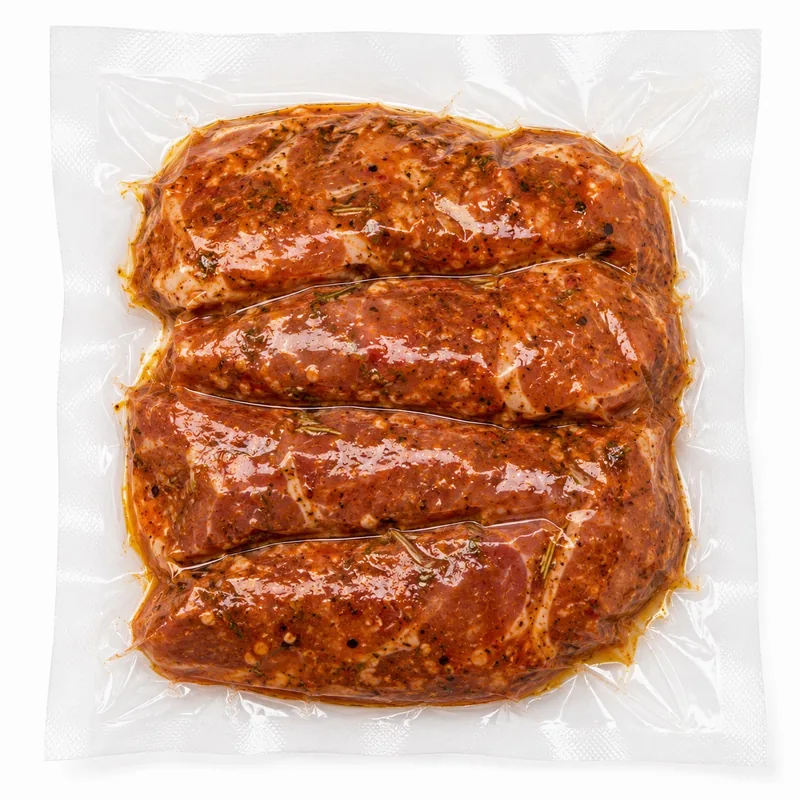 Marinated carnes conditionnées sous vide